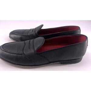 Maus and Hoffman Shoes Mens Size 11 Black Genuine Lizard Loafers Comfort Dressy